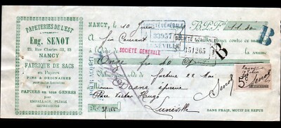 NANCY (54) STATIONERY FACTORY / PAPER BAGS ''Eugene Senot'' in 1909