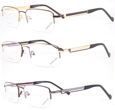 PR6 Half Rimless Men Women Frames Reading Glasses/Bifocal/Progressive Lenses