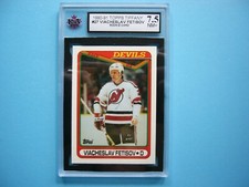1990/91 TOPPS TIFFANY NHL HOCKEY CARD #27 VIACHESLAV FETISOV ROOKIE KSA 7.5 NM+