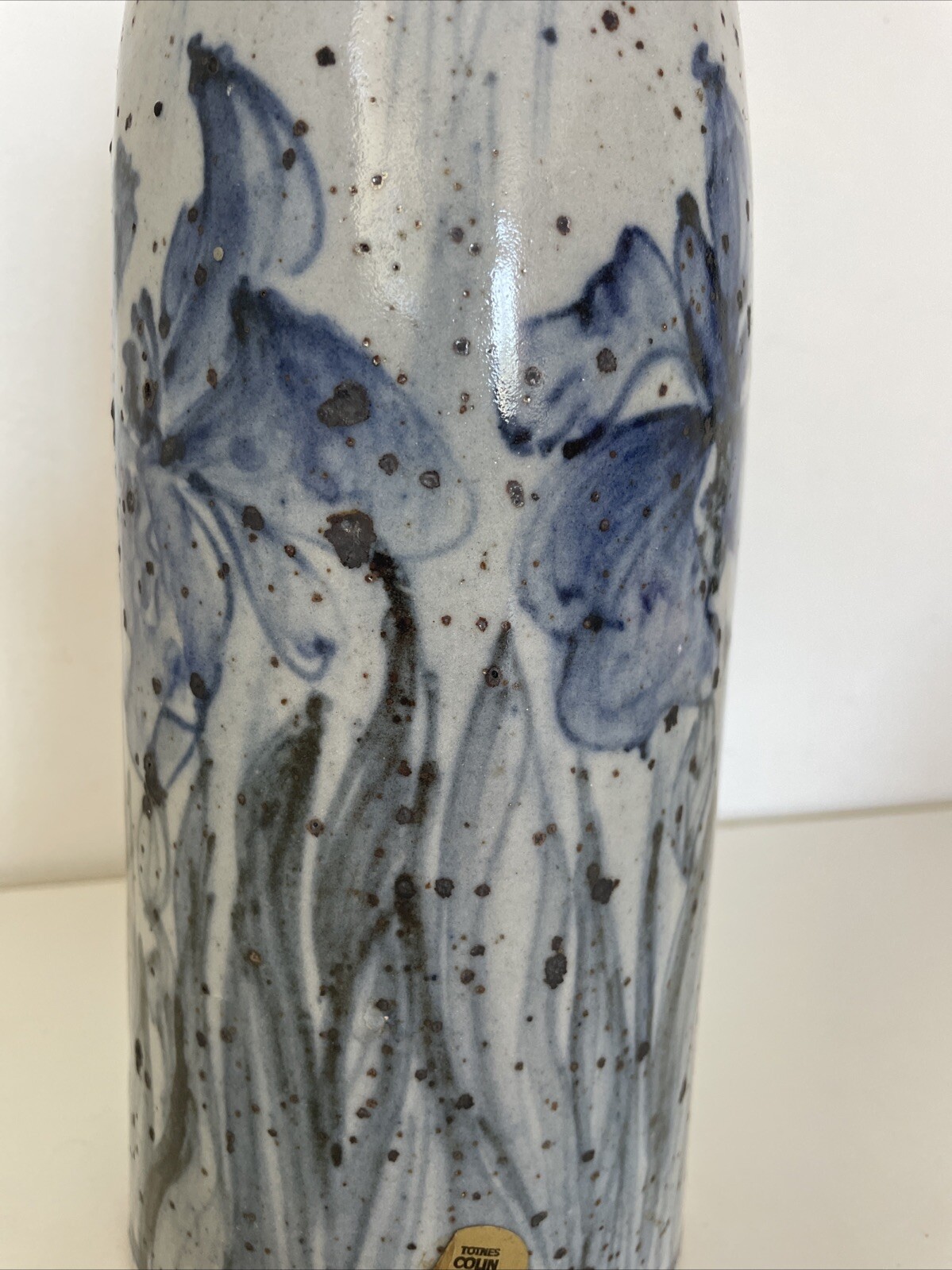 Colin Kellam Totnes Devon Studio Pottery Abstract Flower Lamp Base Very Solid