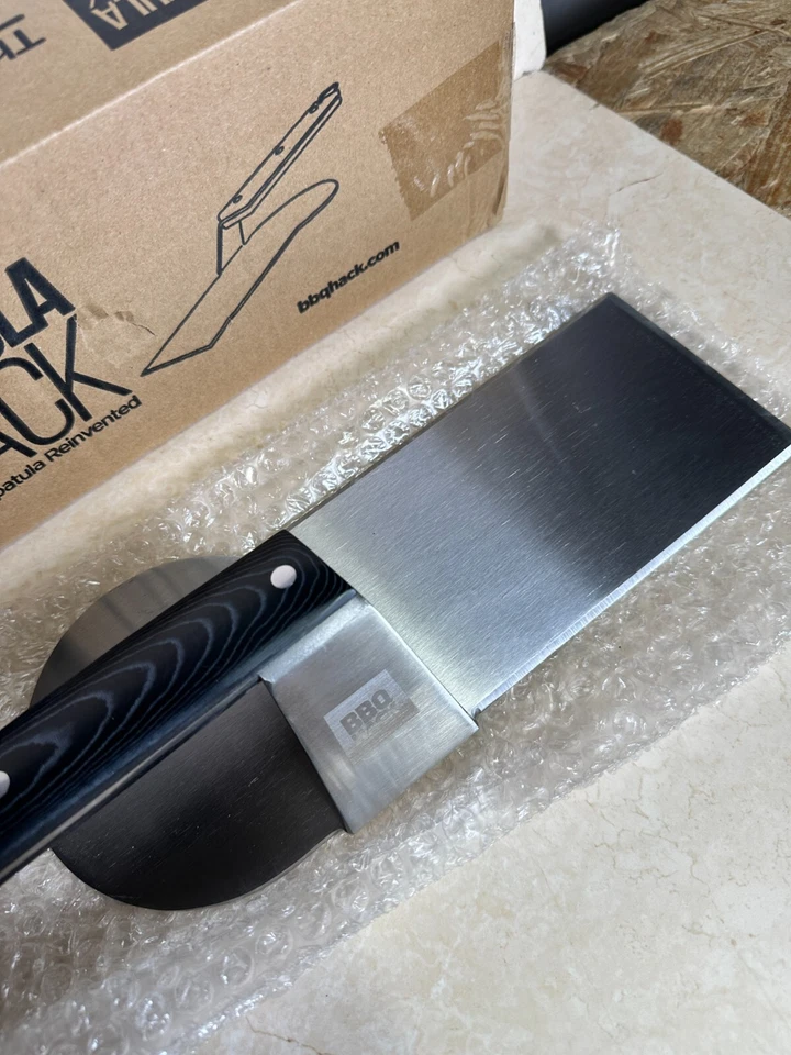 OFFSET SPATULA Stainless Steel Smash Burgers Moving Ribs Bacon Press BBQ HACK - Image 3 of 4