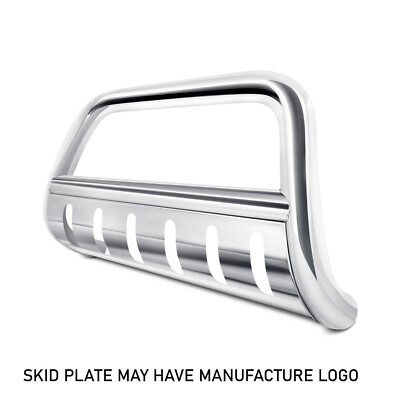 Kasei Bull Bar Push Brush Guard w/Skid Stainless Fits 20-22 Toyota Highlander