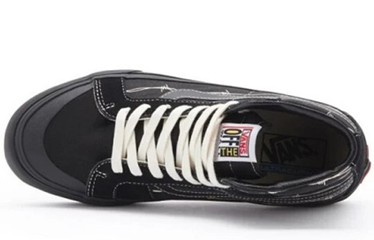 Men's Vans Sk8 Hi 138 SF SZ 9 Barbed Wire Black Classic Skate Shoe