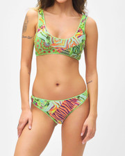 EFFEK  Costume reversibile lurex verde SCONTO 40%