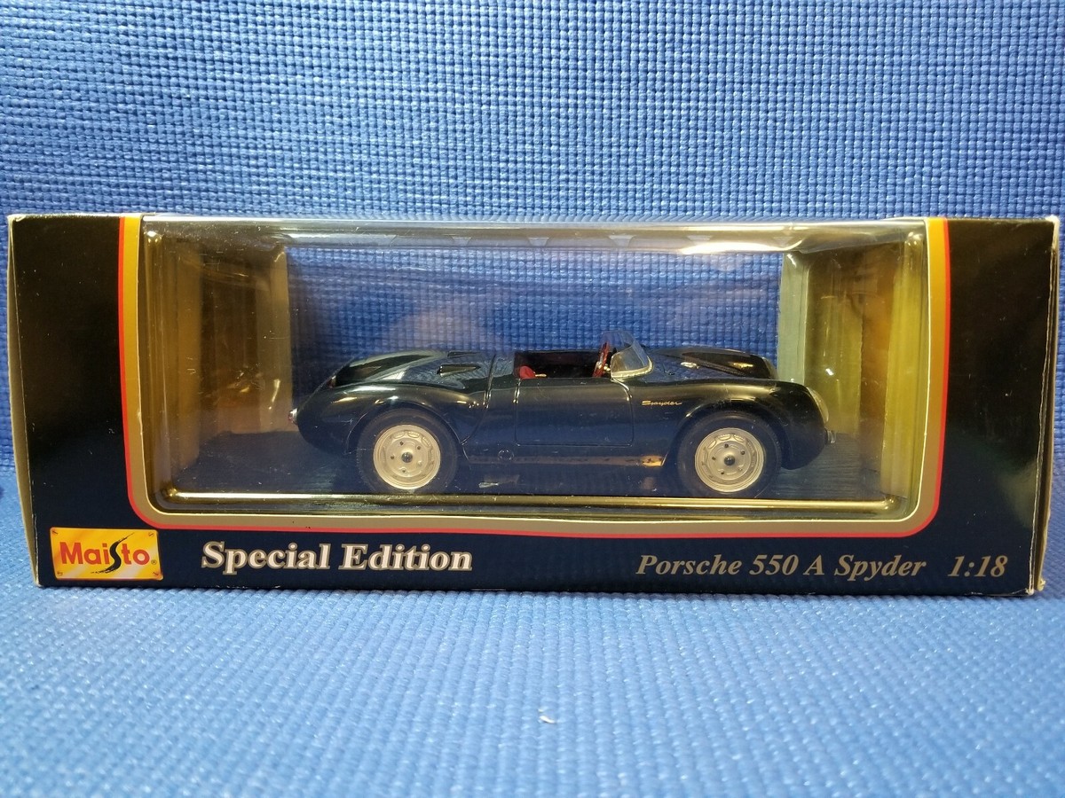 MAISTO 1990 TYS 1:18 SCALE PORSCHE 550 A SPYDER BLACK MIP | eBay