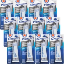Lot of 12x Permatex 80050 Clear RTV Silicone Adhesive Sealant Set (66B) 3oz Tube