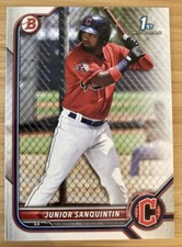 2022 Bowman Baseball - Junior Sanquintin [#BP-80] Bowman 1st Cleveland Guardians