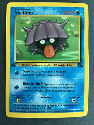 1st Edition Pokemon SHELLDER 54/62 Fossil- 1ST EDITION! | eBay