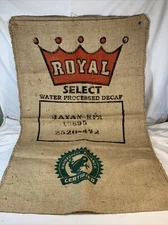 Authentic Royal Select Mayan Coffee Bean Burlap Jute Sack Bag 28" x 44