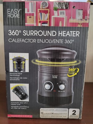 Easy Home 360° Surround Heater 120V 12.5Amops 60Hz 8u0026#034;Dia 11u0026#034;H 2  Heat Settings * | eBay