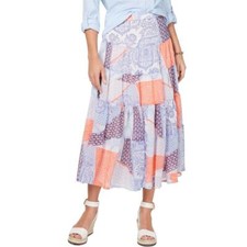 Tommy Hilfiger Skirt Patchwork Midi Sz 4 NEW NWT 316