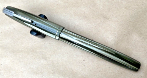 Antique Waterman's Celluloid Pearl Gray Fountain Pen, Silver Trims. Made In USA. - Picture 1 of 5