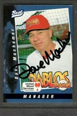 1997 Best #24 DAve Machemer El Paso Diablos Baseball Card Signed Autograph (E35)