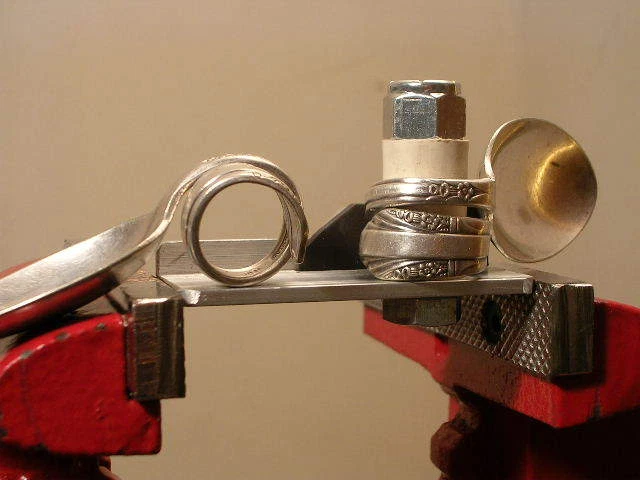 DOBLADORA DE ANILLOS CUCHARA Hacer Anillos-Plata, Cuentas de Piedras Preciosas, Alambre, Artesanía, Joyería De Colección Foto 2 de 4