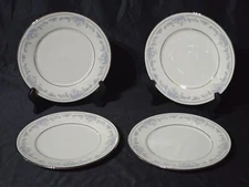 LENOX 8.25" Salad Plates REVERIE (Platinum Trim) - NEAR MINT Set Of 4 - USA
