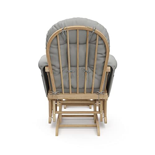 Premium Hoop Glider and Ottoman () – Padded Cushions with Natural/Light Gray - Picture 6 of 6