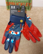 UA UNDER ARMOUR HARPER PRO ADULT BASEBALL BATTING GLOVES, 1372531-410, USA