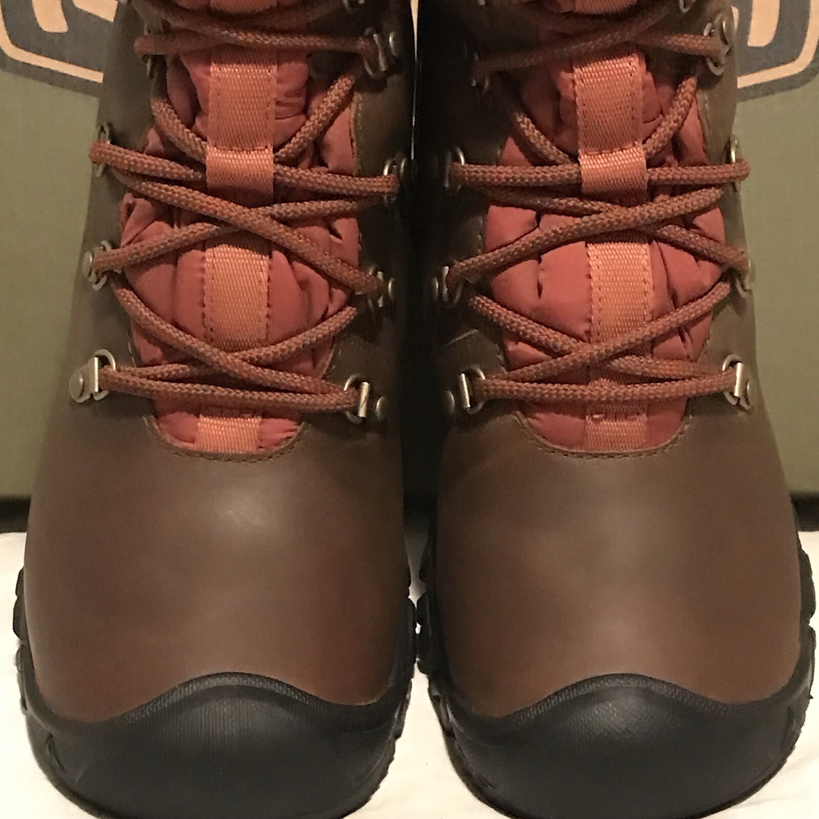 Stivali impermeabili Greta NEW KEEN donna taglia 7 M 1023605 cocco tostato legno rosso