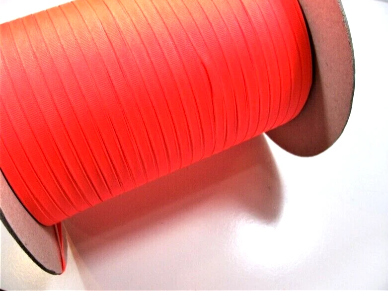 Neon Orange Grosgrain Ribbon 1/4" wide x 10 yards Schiff Brand Polyester B18 - Image 2 of 4
