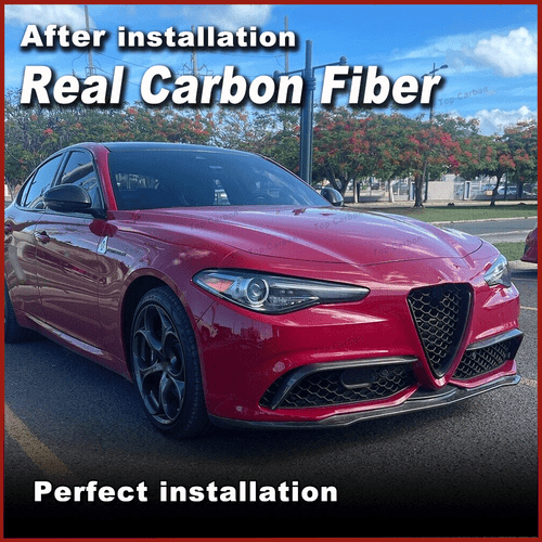 2x Carbon Front Flossen Flaps Splitter Passt für Alfa Romeo Giulia Sport 2016-21 - Picture 4 of 13