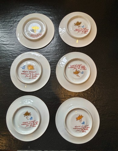 Vintage 1960's French Le Tallec Set of 6 Demitasse Coffee Cup Saucer Duos France - Picture 18 of 18