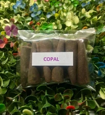 Copal Backflow Incense Cone Hand Dipped with Essential Oils 100% Natural Incense