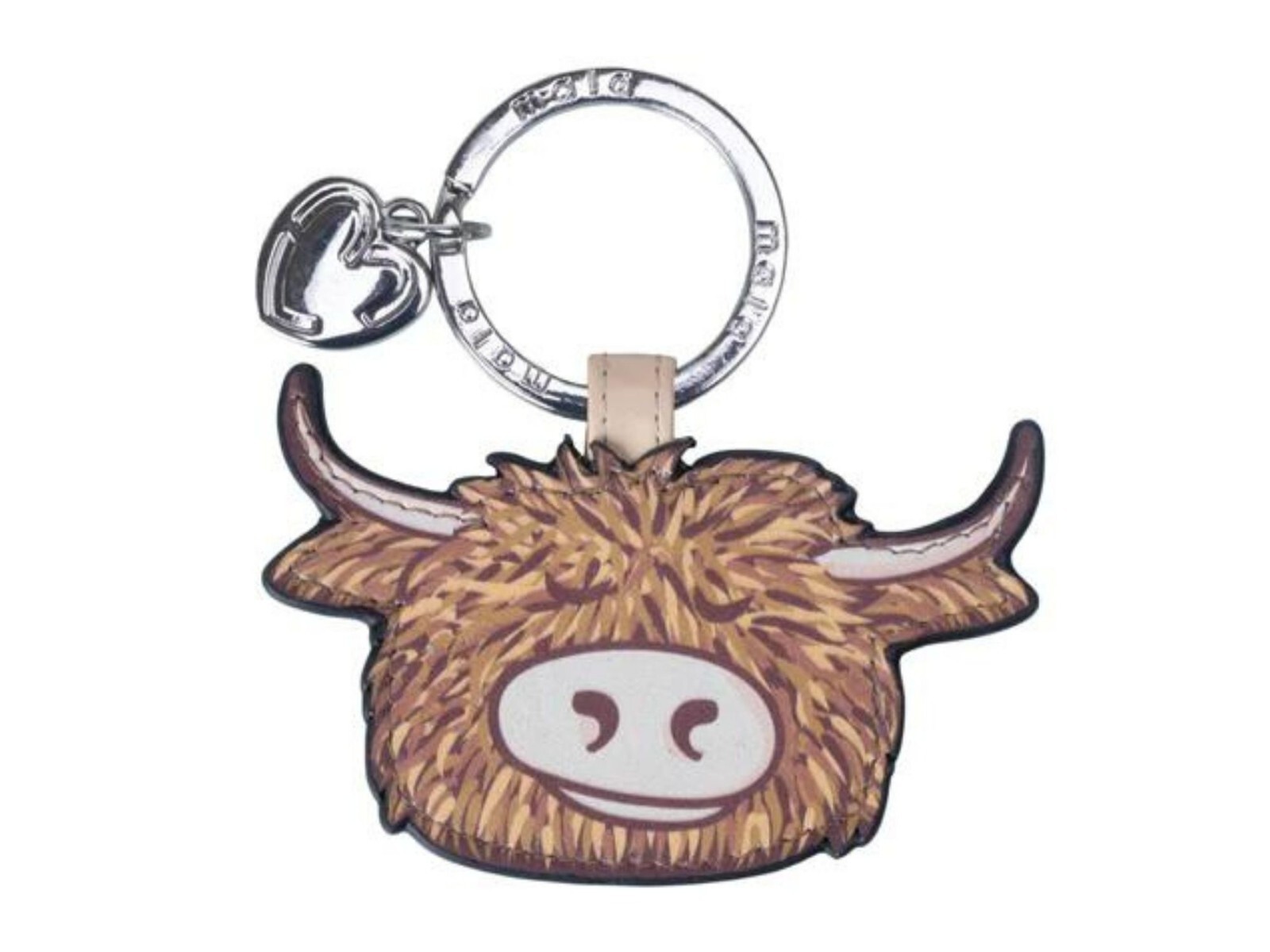 Highland Cow Leather keyring ladies by Mala Leather 5147 33