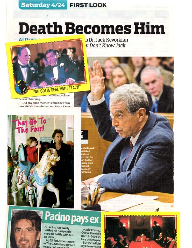 actor AL PACINO 75 separate, original career clippings pages lot (1/2 pound)