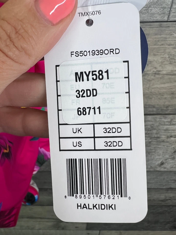 Fantasie Swimsuit Size 32DD Pink Floral Halkidiki Plunge Swimming Costume One Pc - Image 3 of 4