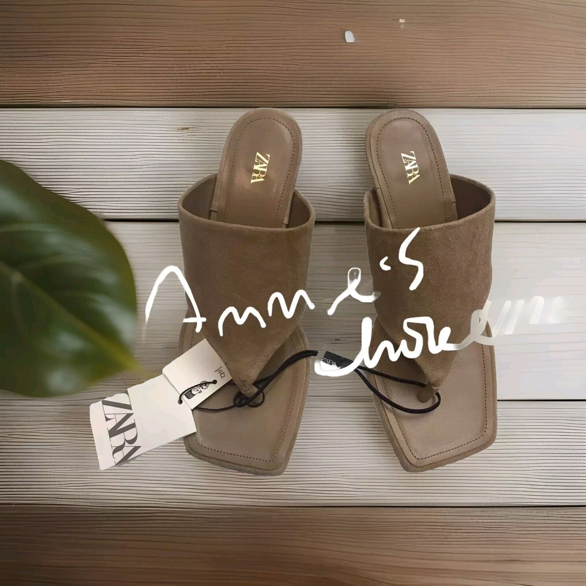 Womens Sandals Beige Sandals Zara ZARA Women's Toe Post Heeled