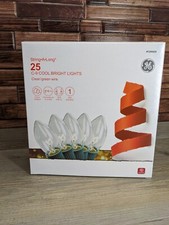 25 C-9 Cool Bright Clear Lights Indoor/Outdoor GE String-A-Long 16ft 1295939