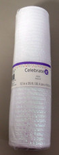 Celebrate It Deco Mesh 12 in x 35 ft White/Pink Non-Wired New