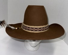 VTG 70s John B. Stetson 3X Beaver Cowboy Brown Western Hat