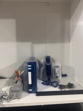 Clear Blue & White Nintendo Wii Custom Shell, Homebrew Mod, Games, 1 Controller.