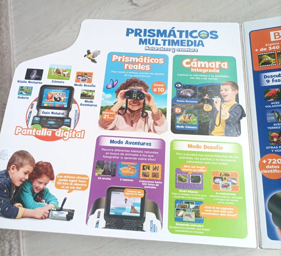 Vtech Interaktives Video-Fernglas Multimedia Camera Prismaticos Neu Selten Moder - Bild 4 von 4