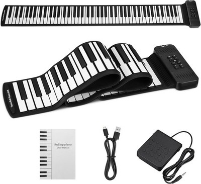 88 Keys Roll Up Keyboard Piano, Portable Electric Foldable Piano with Sustain Pe