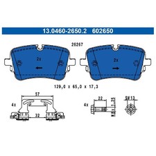Satz Bremsbeläge Bremsklötze hinten für Audi E Tron GEN GT F83 GEA Q7 id33706