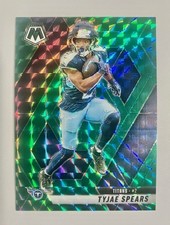 2025 Panini Mosaic Tyjae Spears Green Prizm #69 Tennessee Titans