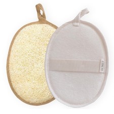 Premium Egyptian Loofah 2-Pack-Dual-Color Set for Couples Partners White ...