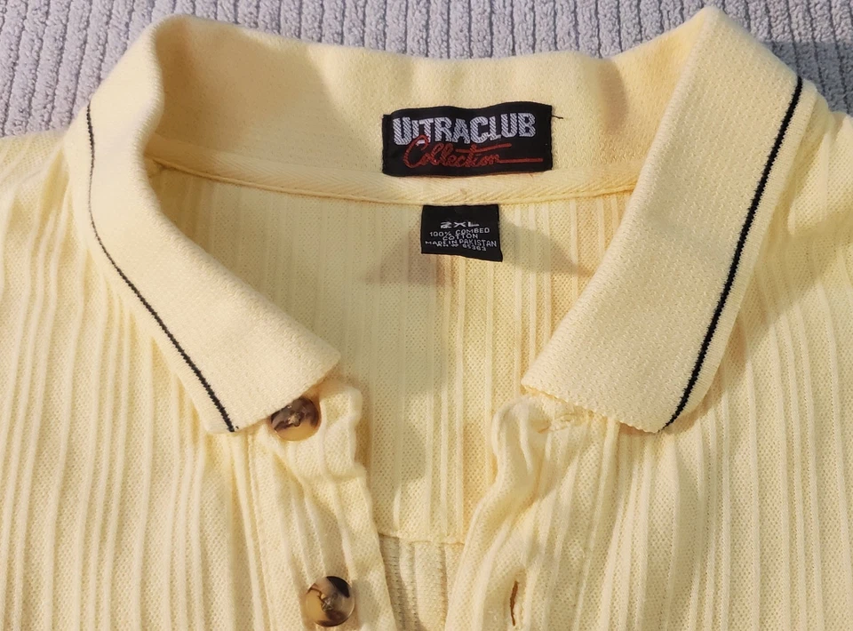 Polo Ultra Club Collection Hombre RELIV Bordado SS Amarillo, 2XL Foto 4 de 4