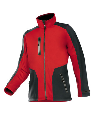 SIOENBonded Softshelljacke mit abnehmbaren Ärmeln Größe XXL - Farbe: Rot/Schwarz