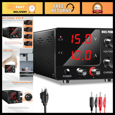 Variable DC Power Supply 0-30V 0-10A, Adjustable Voltage Current, LED Display,