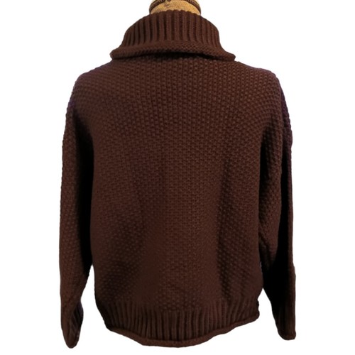Suéter cuello capucha tejido grueso óxido Aakaa M - Imagen 3 de 5
