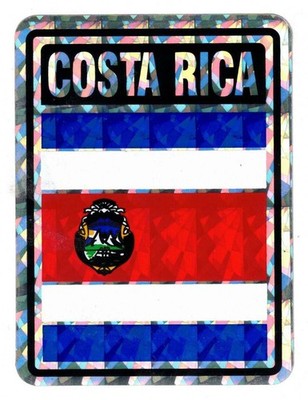 Pack Of 3 Costa Rica Country Flag Reflective Decal Bumper Sticker DC-060