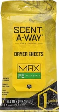 Scent-A-Way Dryer Sheets - Re-Sealable 15 Sheets Pack No Residue Odorless/Fresh
