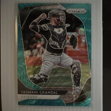 Panini 2020 Prizm Yasmani Grandal #12 Chicago White Sox Teal Wave Prizm Card