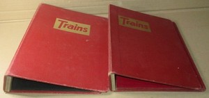 Vintage 2 Empty Trains Magazine Hardcover Binders Only Holds 12 Volumes Maroon