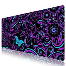 Purple Non-Slip Rubber Mouse Pad Desk Mat Gaming Keyboard Mat