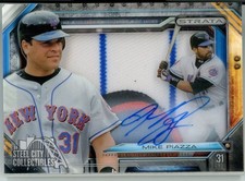 Mike Piazza 2015 Topps Strata Patch Autograph Card #SSR-MP 25/25