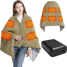Cordless Heated Blanket, Heated Shawl with 20000Mah Power Bank, Cordless Portabl